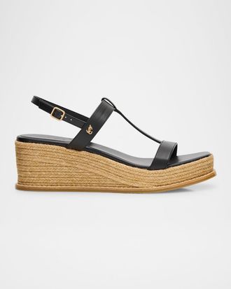 Jimmy Choo London Theia 60 Vacchetta Wedge Sandals