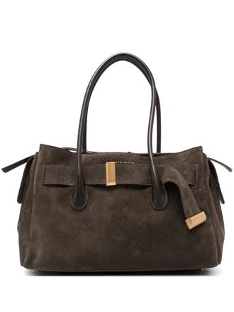 Roberto Festa Milano Emeralda suede shoulder bag - Brown