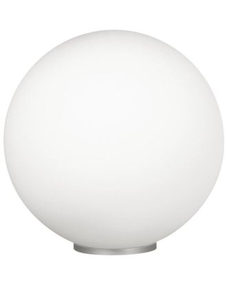 Eglo Eglo Rondo 1 Light Table Lamp With Siliver Finish & Opal Glass
