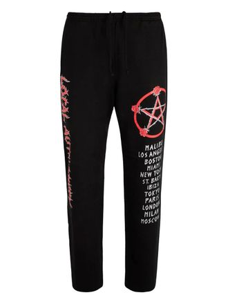 Local Authority graphic-print track pants - Black