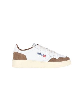 Autry Low-top Sneakers with Brown Suede Overlays