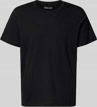 Selected Regular Fit T-Shirt aus reiner Baumwolle Modell HASPEN in Black, Gr&ouml;&szlig;e XXL