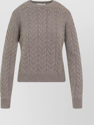 Max Mara cashmere cable-knit long-sleeve jumper