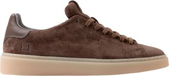 D.A.T.E. Leren sneakers met verhoogde binnenzool - Heren - Sneakers - Bruin - 45 EU - Katoen - Schoenen