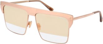 Tom Ford Unisex Sunglasses West Gold-Plated Metal