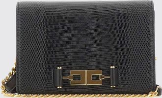 Elisabetta Franchi Mini borsa a tracolla con monogramma e logo metallico