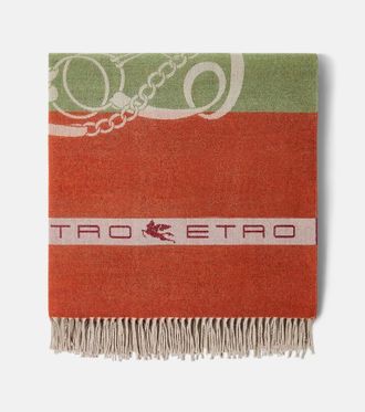 Etro Fringe-trimmed wool jacquard throw