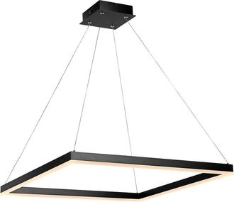 Jonathan Y Designs Jonathan Y Nero 23.63In Square Integrated Led Pendant Light