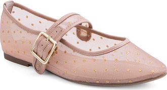 Me Too Gillie Mesh Mary Jane Flat in Hush Blush at Nordstrom Rack, Size 8.5