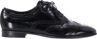 Prada Pre-owned Mens Lace Up Brogues in Black Patent Leather - Size UK 6.5