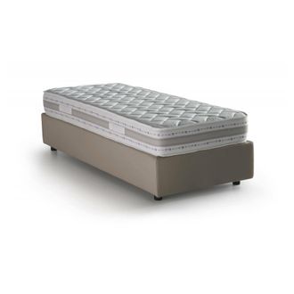 Dmora Cama Individual Dmeol, Cama Contenedor Con Revestimiento De Tela, 100% Made In Italy, Apertura Frontal, Con Colch&oacute;n Cm 90x190 Incluido, T&oacute;rtola - Dmor