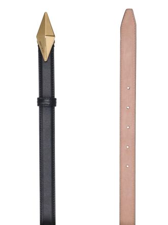 Jimmy Choo London Womens Clasp Belt Black Calf Leather Brass