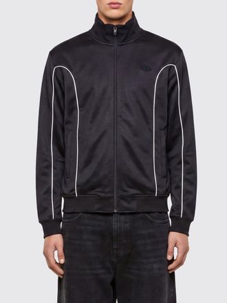 Diesel Felpa con zip S-Locking-DO in misto cotone con logo Oval D