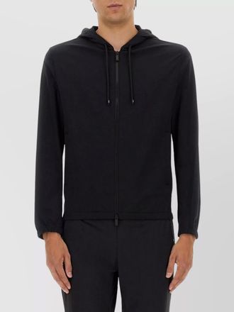 HUGO BOSS hooded jacket with elastic cuffs and side pockets