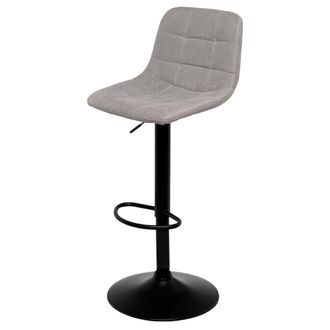 Koketto Home Taburete elevable con asiento gris claro y patas negras