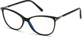 Tom Ford Stijlvolle Brillencollectie - Dames - Brillen - Zwart - 54 MM - Accessoires