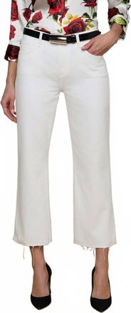 L'agence Wanda High Rise Crop Wide Leg Pants In Blanc