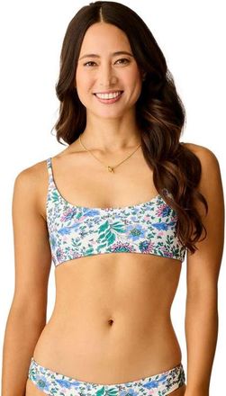 Carve Designs Escondido Compression Reversible Top in Lagoon/cloud Multifloral at Nordstrom, Size Xx-Small