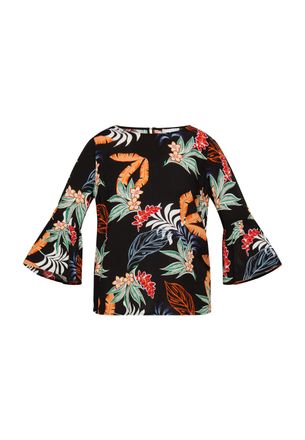 Usha Blouse shirt qisha Dames Zwart Veelkleurig