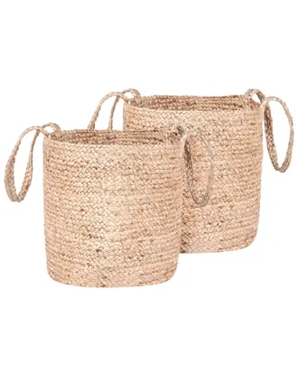 Beliani Set Di 2 Ceste In Juta Beige Kaella