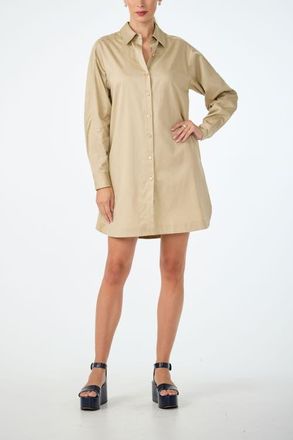 Trina Turk Marx Shirt Dress in Biarritz Beige at Nordstrom, Size X-Large
