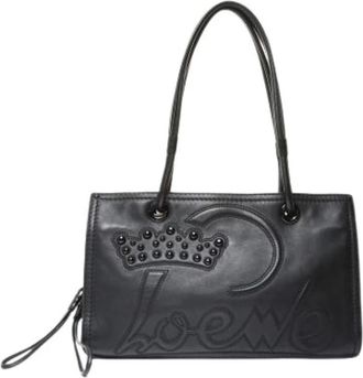 Loewe Pre-owned Handbags, female, Black, Size: ONE SIZE Pre-owned Fabric Shoulder Bag