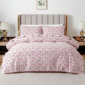 Elegant Comfort 4-Piece Holiday Flannel Sheet Set - 100% Turkish Cotton