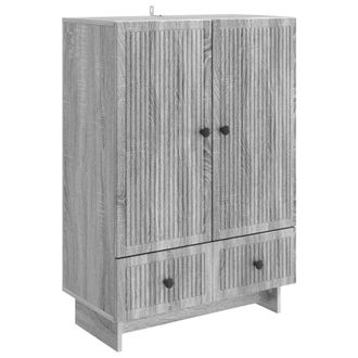 vidaXL Aparador Gris Sonoma 66 X 34,5 X 95 Cm Madera De Ingenier&iacute;a Vidaxl