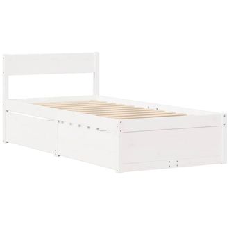 Berkfield Home Modern Bed Frame without Mattress White 90x200 cm Solid Wood Pine