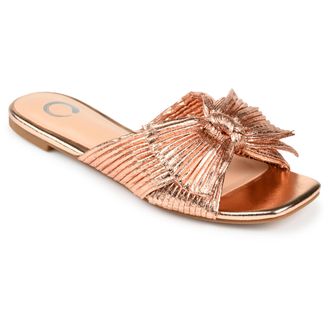 Journee Collection Women & apos;s Serlina Medium and Wide Width Flat Sandals