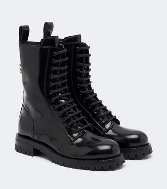 Dolce & Gabbana DG leather lace-up boots
