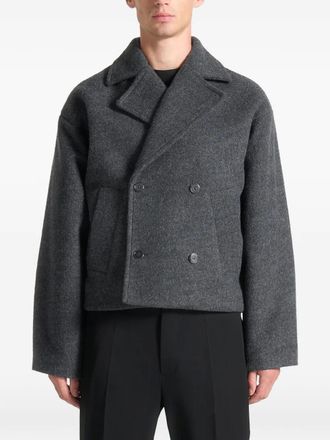 Mani&egrave;re De Voir Mika double-breasted peacoat - Grey