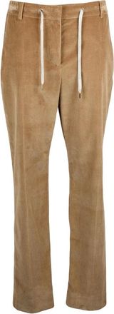 Eleventy Broeken, Dames, Beige, S, Katoen, Rechte broek