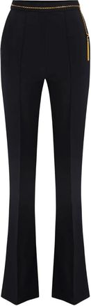 Elisabetta Franchi Pantaloni In CrÊPe Leggero Con Catena Gioiello-Donna