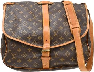 Louis Vuitton Saumur Monogram Canvas Brown Canvas Handbag (Pre-Owned)