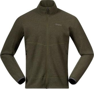 Bergans Rabot Merino Fleece Midlayer Jacket Merinojacke f&uuml;r Herren | oliv/braun