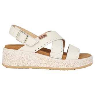 Pikolinos Alzira Wedge Sandal - Dames - Sleehakken - Beige - 39 EU - Leer - Schoenen