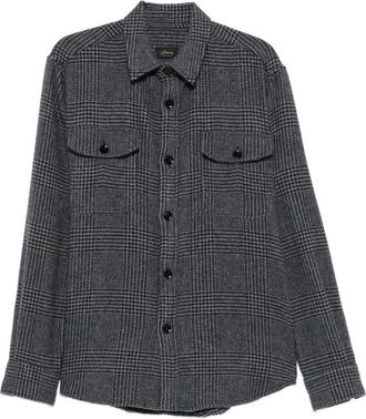 Brioni Prince Of Wales Check Wool Shirt