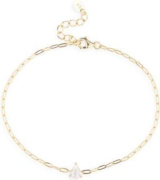 Argento Vivo Pear Cubic Zirconia Bracelet in Gold at Nordstrom Rack