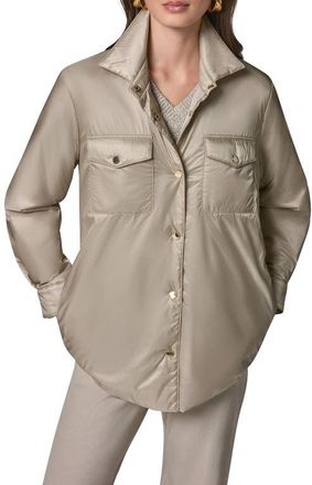 DKNY Snap Front Shirt Jacket in Sandstone at Nordstrom, Size X-Large