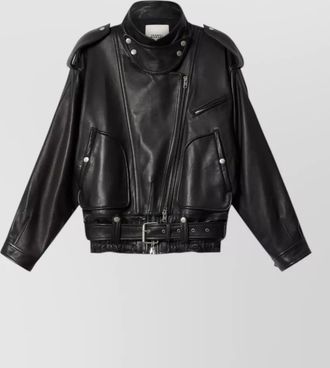 Isabel Marant lamb leather belted jacket