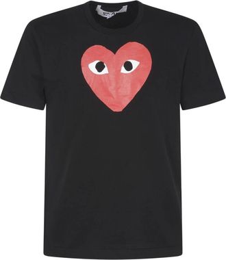 Comme Des Gar&ccedil;ons Zwart Play T-Shirt - Heren - T-shirts - Zwart - XL - Katoen - Tops