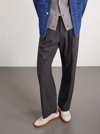 Officine Creative Militia 002 Leather-Trimmed Suede Sneakers