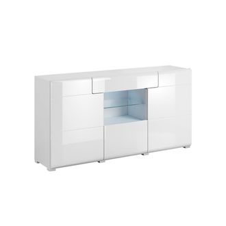 Petits Meubles Buf&eacute; 3 puertas 1 caj&oacute;n tableros de aglomerado laminados blanco