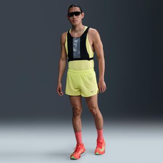 Nike Mens Fast Dri-FIT 3 Brief-Lined Running Shorts in Yellow | FN3355-736