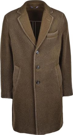 Circolo 1901 Military Green Mid-Length Virgin Wool-Blend Coat