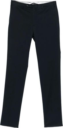 Incotex tapered cotton cashmere trousers - Blue
