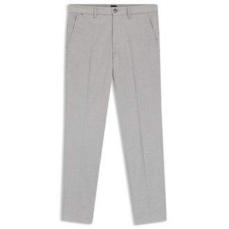 BOSS Slim-fit trousers in stretch-cotton dobby