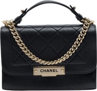 Chanel Pre-owned Click Flap Handbag - Dames - Vintage Handtas - Zwart - ONE Size - Leer - Vintage