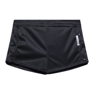 GCDS Gcds, Korte Broeken, Dames, Zwart, XL, Polyester, Buttons Sweatshorts